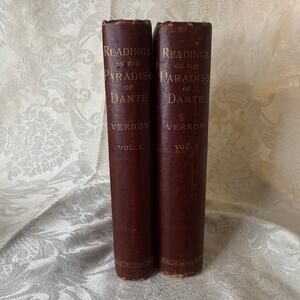 1900 Dante Paradiso 2 Vol Set Macmillan Antique Foldout Plate